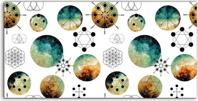 Produktbild von Coloray Acrylbild 120x60  Wandbild Acrylbilder Intergalaktische Geometrie Einfache