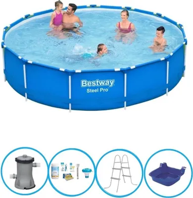 Produktbild von Bestway Pool Steel Pro - Mit Zubehör - 396x84 cm
