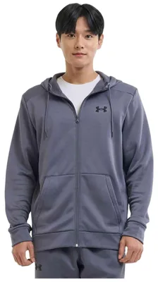 Image de Sweat à capuche Under Armour Armour Fleece "Castlerock/Black" pour Homme