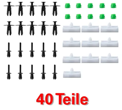 Produktbild von 40 Teile - Set Befestigung Clips Seitenschweller für BMW 3er E36 E39 E46 E90 E91