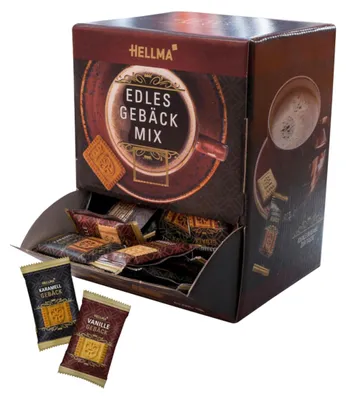 Obrázek produktu pro HELLMA Jemná směs sušenek karamel a vanilka 125x3,5g 438g