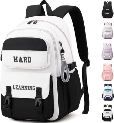 Image de Sac à dos noir, imperméable, léger, pour l'école