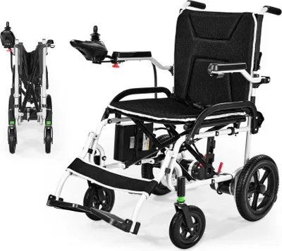 Immagine prodotto di Sedia a rotelle elettrica pieghevole - Sedia a rotelle elettrica 100 kg - autonomia 19 km - Ausilio alla mobilità per anziani e disabili