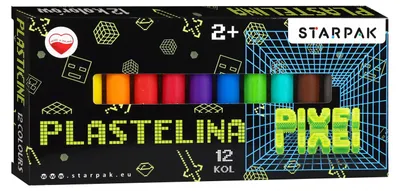 Obrázek produktu pro Plastelína 12 barev Game Pixel Starpak