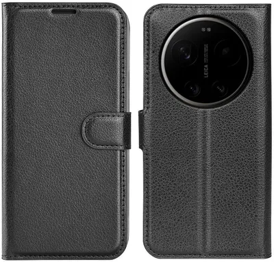 Immagine prodotto di Custodia per Xiaomi 17 Ultra - Portafoglio Phonesta Litchi Skin - Nero