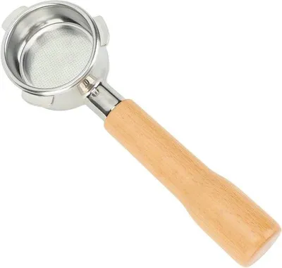 Produktbild von Edelstahl Kaffeefilter 54mm mit Holzgriff und 3 Ohren