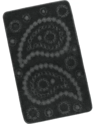 Image de Tapis de salle de bain 60x100cm Cachemire anthracite