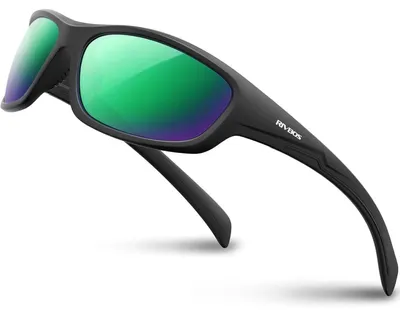 Produktbild von Sportbrille Fahrradbrille polarisiert TR90 UV400 Ice Green Lens
