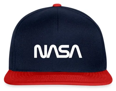Produktbild von Spreadshirt NASA Logo Snapback Cap, One size, Navy/Rot