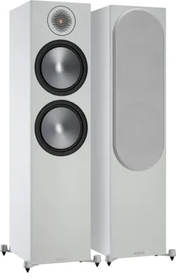 Produktbild von Monitor Audio Bronze 500 Standlautsprecher weiß grau Front 2er Set