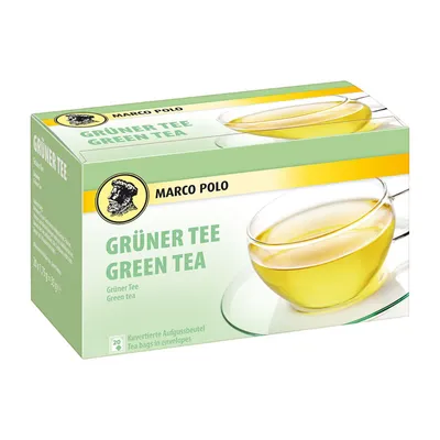 Produktbild von Marco Polo Grüner Tee kuvertiert aromatisch milder Geschmack 35g