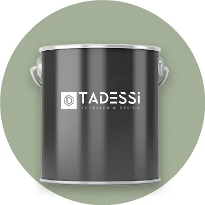 Produktbild von TADESSI Wandfarbe Grün - Salbeigrün - abwaschbare Innenfarbe matt - Dispersionsfarbe - Geruchsarm und Lösemittelfrei - 2,5 Liter Gebinde