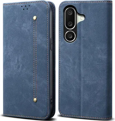 Obrázek produktu pro Pouzdro pro Samsung Galaxy M56, Kožené Peněženkové Pouzdro s Magnetickým Uzavíráním a Stojánkem modré