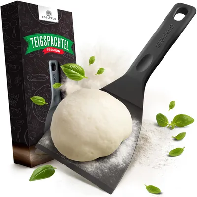 Produktbild von EDELFELD Pizza Teig-Spachtel Kunststoff 10 cm, antihaftbeschichtet - Spülmaschinengeeigneter Premium Pizza Spachtel, Lebensmittelecht & Hygienisch