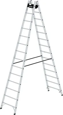 Produktbild von Günzburger Steigtechnik Sprossen-Stehleiter 2 x 14 Sprossen - 033028