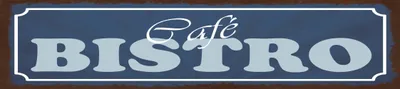 Produktbild von vianmo Blechschild 10x46 cm Café Bistro