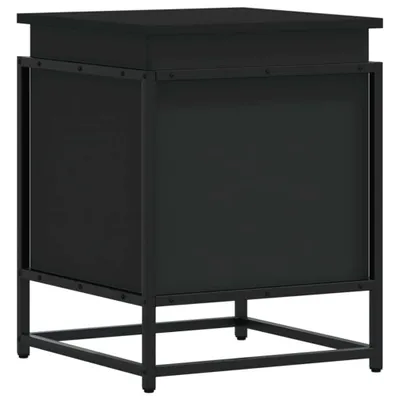 Image de vidaXL Boîte de rangement avec couvercle Noir 40x40x51,5 cm Bois composite