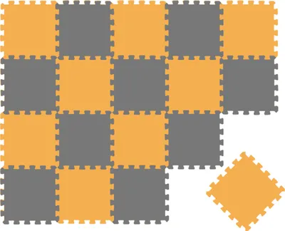 Obrázek produktu pro Podložka pod puzzle kombinovaná šedožlutá 16792 + 16796 18 dílků
