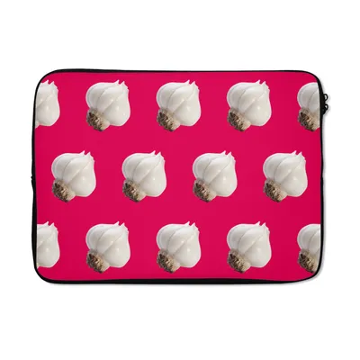 Produktbild von MuchoWow® Laptop Hülle 14 ZollKnoblauch - Muster - Rot Laptoptasche - Laptoptasche - Stoßsicher - Schutzhaube