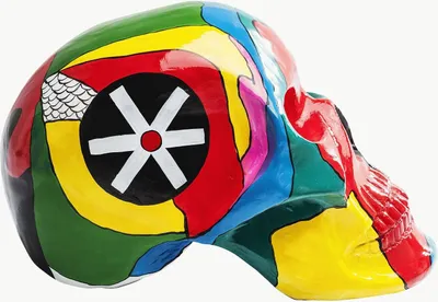 Zdjęcie produktu dla Nowoczesna dekoracja Figura Rzeźba Abstrakcyjna 66 cm Czaszka Czaszka Deco