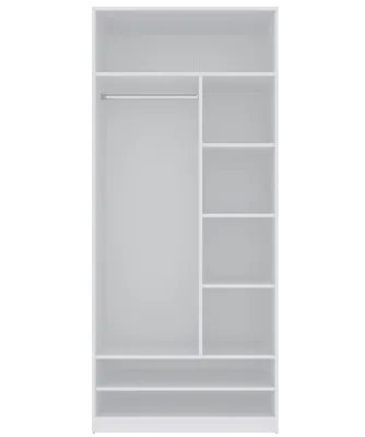 Produktbild von Marmex TRES 02 Weiß Kleiderschrank mit Einlegeböden Kleiderstange 90x206x51 cm