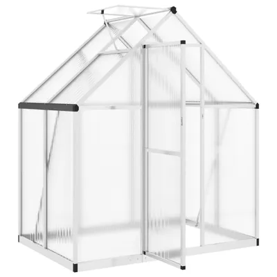 Obrázok produktu pre Skleník so základovým rámom strieborný 169x114x195 cm hliník