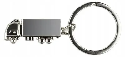 Image de Grand porte-clés métallique en forme de camion, TIR 3D