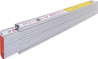 Produktbild von Stabila 01328, Buche, Metrisch, cm, mm, Weiß, Gelb, cm/mm, III