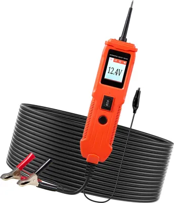 Obrázek produktu pro SucceBuy tester elektrických obvodů pro automobily 8-35 DCV elektrický tester se sondou a barevným TFT displejem, tester napětí se 4 m kabelem a robustním krytem ABS, elektrický detektor pro vyhledávání obvodů