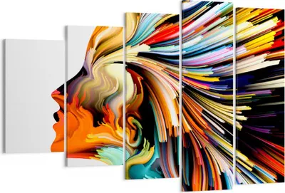 Produktbild von Bild auf Leinwand - Leinwandbild - Effekte Expressionismus Mädchen Fantasie - 150x100cm - Wand Bild - Wanddeko - Leinwanddruck - Bilder - Kunstdruck - Leinwand bilder - Wandkunst - EG150x100-3083