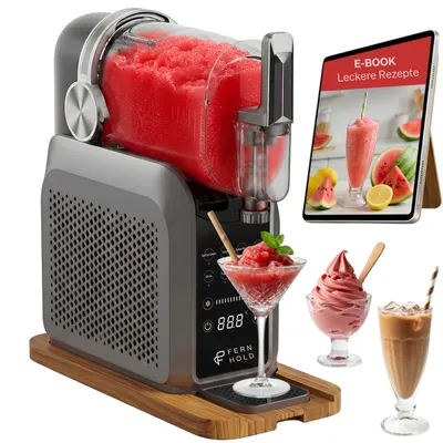 Produktbild von FERNHOLD Slush Maschine mit 7 smarten Programmen - 1.8L Slushie Machine für Zuhause für Slushi, Eiscreme, Frappé, Milchshake, Margaritas, Wein
