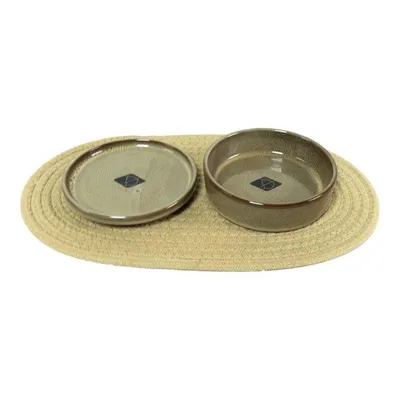 Produktbild von D&D Katzen-Napfset Jasper beige/sand