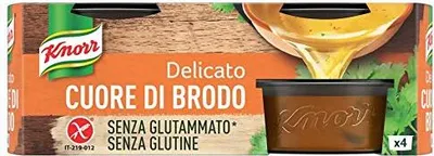 Produktbild von 3x Knorr Cuore di Brodo Delicato Zartes Brühenherz reich an Geschmack Glutenfrei (4 x 28 g) 112g