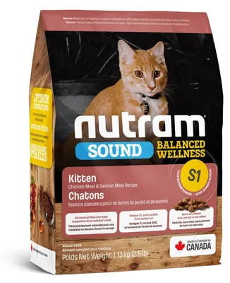 Zdjęcie produktu dla Nutram S1 Sound Kitten – 1,13 kg – Sucha karma dla kociąt