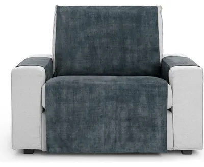 Sofa-Bezug, 1-Sitzer, anthrazitgrau, universell, für Rückenlehne und Sitz