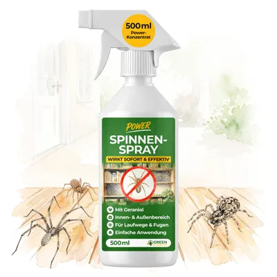 Produktbild von Spinnen Abwehrspray Power-Konzentrat 500 ml – Mittel gegen Spinnen im Haus & Garten – Spinnenspray, Spinnenabwehr, Anti Spinnenspray Langzeitwirkung