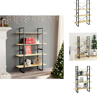 Obrázek produktu pro vidaXL Knihovna 4 přihrádky 100x30x140 cm borovicový masiv - Knihovny a regály
