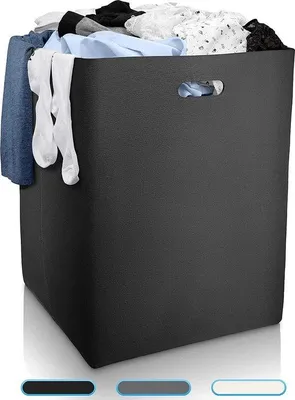 Produktbild von Große schwarze Wäschemuschel, aufklappbar, Stoff