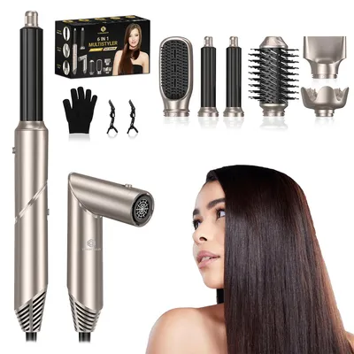 Obrázek produktu pro Fleau Beauty kulma – PRO edice – Multistyler – Vysoušeč vlasů – Kulmofén – Stylingový kartáč – Fénový kartáč – 6 v 1 set – Skládací