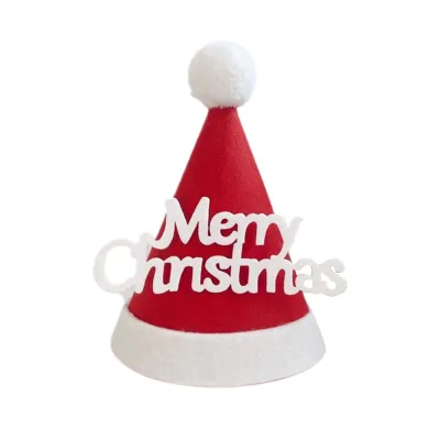 Produktbild von Exquisite Weihnachtshut feine Verarbeitung nicht gewebter Stoff Dekorative Baum Elch Weihnachtsfeier für Kinder-Weihnachtsmütze