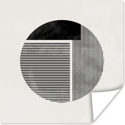 Produktbild von MuchoWow® Poster Minimalismus - Kreis - Design 50x50 cm - Wohnzimmerdekoration