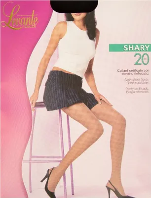 Obrázek produktu pro Dámské punčochy, punčocháče 20 den, hedvábně matné, s vyztuženým pasem, značka LEVANTE, model SHARY 20, velikost 3–L, polyamid 86 %, Elastan 14 %