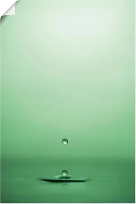 Produktbild von ARTland Poster Tropfen (grün) Größe: 40x60 cm