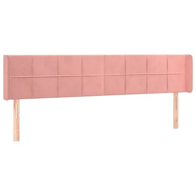 Produktbild von vidaXL Kopfteil mit Ohren Rosa 183x16x78/88 cm Samt