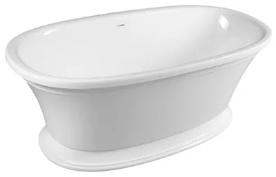 Zdjęcie produktu dla Wanna marmurowa VELIA 167x83x62,5cm, biała