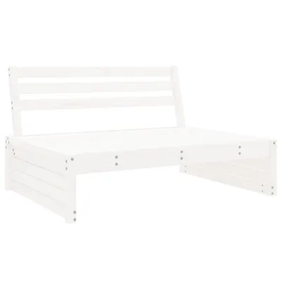 Produktbild von Garten-Mittelsofa Weiß 120x80 cm Massivholz Kiefer