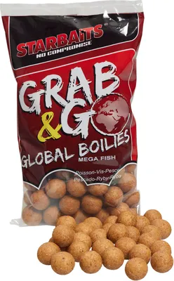 Produktbild von Starbaits Grab and Global Boilies Sorte Mega Fish Inhalt 1000g