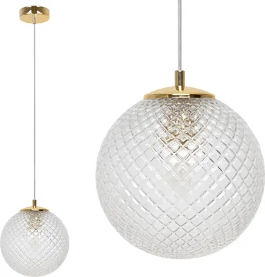 Obrázek produktu pro Závěsné svítidlo Cannes 1-light se stínidlem z čirého skla 20cm E27