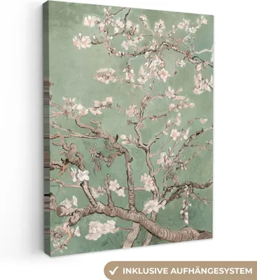 Obrázek produktu pro OneMillionCanvasses® - Plátno - Květ mandloně - Umění - Van Gogh - Zelená, Fototapeta, nástěnná dekorace obrazy obývací pokoj, 90x120cm