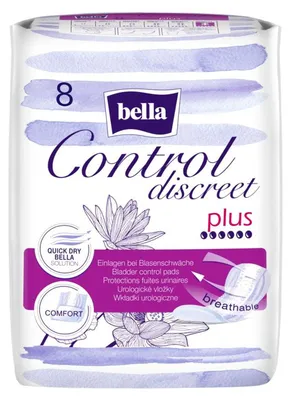 Produktbild von 4x Bella Hygieneeinlagen 8er Plus Control Discreet Inkontinenz Binden Schutz